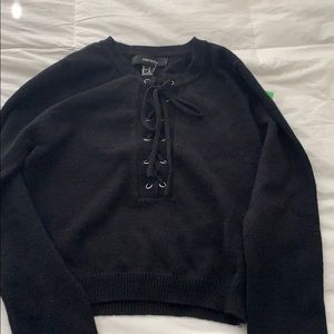 Forever 21 lace up sweater!
